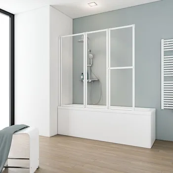 1518 mm, 1400 mm, 04 - Alpinweiß, Klar hell, versiegelt, Anschlag: links