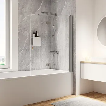 1140 mm, 1400 mm, Halbkreis (Heb-Senk), Alu-Natur, Klar hell, Anschlag: links