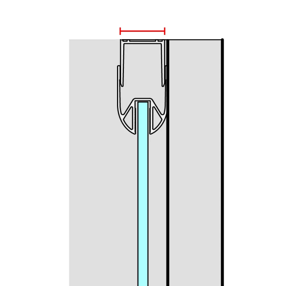 Wandanschlussprofilbreite (links)